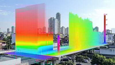 Urban design visualisation highlighting temperature and comfort insights Urban design visualisation highlighting temperature and comfort insights